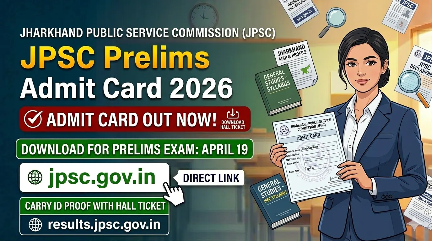 JPSC Prelims Admit Card 2026 Released