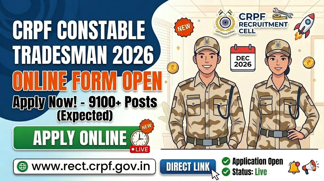 CRPF Constable Tradesman Recruitment 2026